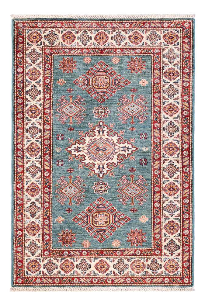 Ziegler Teppich - Kazak - 146 x 99 cm - grün