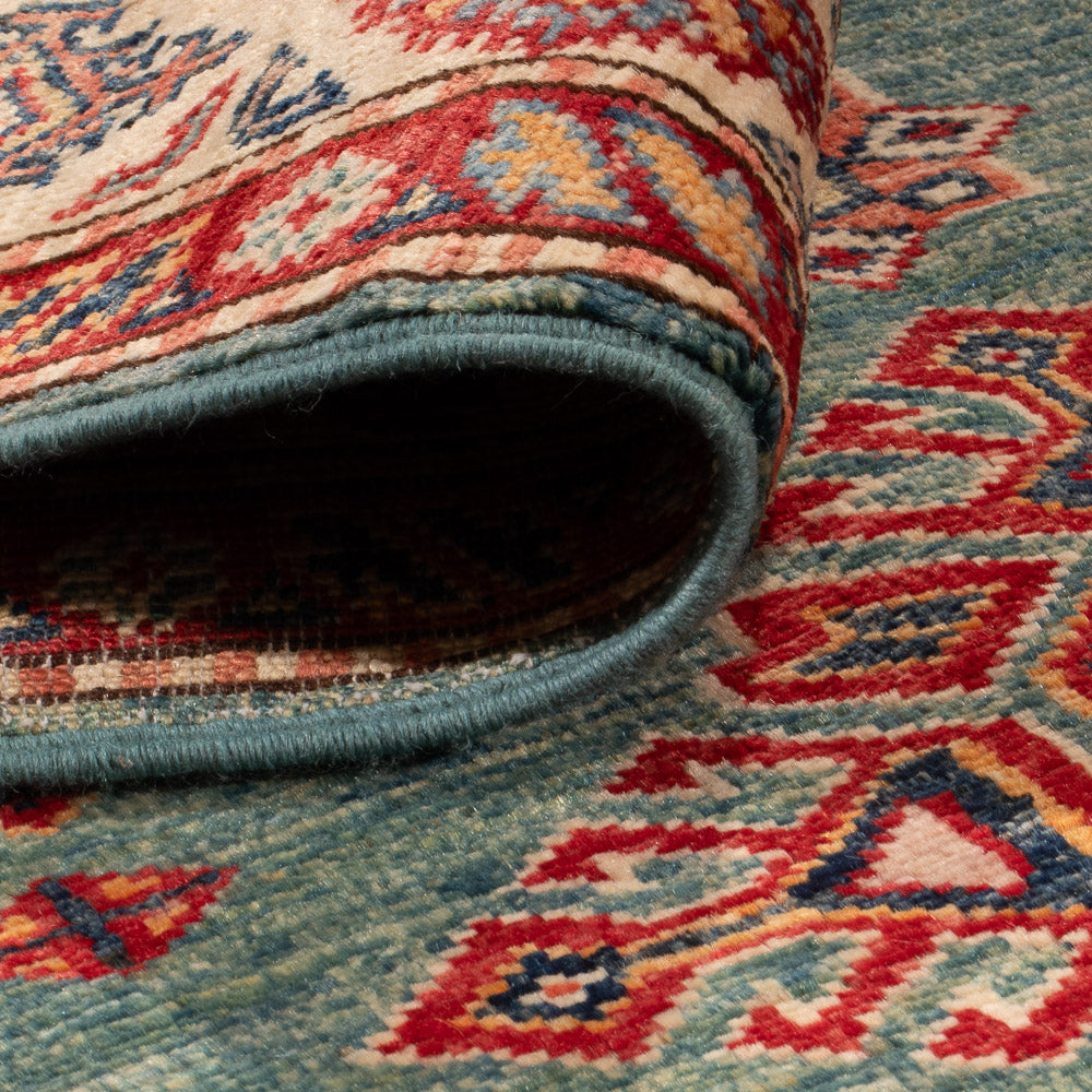 Ziegler Teppich - Kazak - 146 x 99 cm - grün