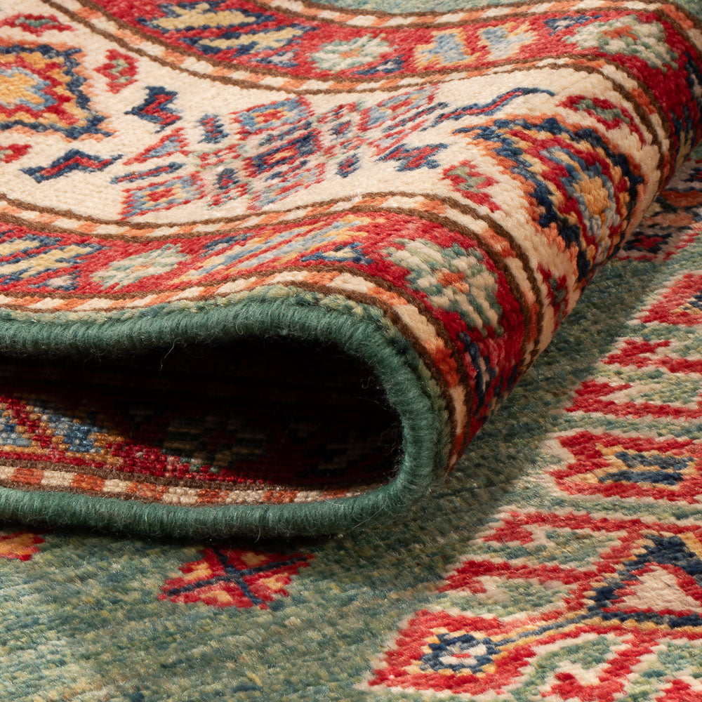 Ziegler Teppich - Kazak - 152 x 99 cm - grün