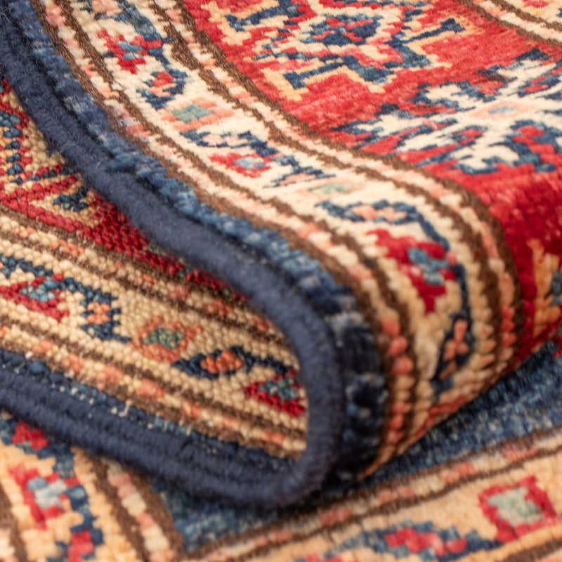 Ziegler Teppich - Kazak - Royal - 91 x 61 cm - petrolblau