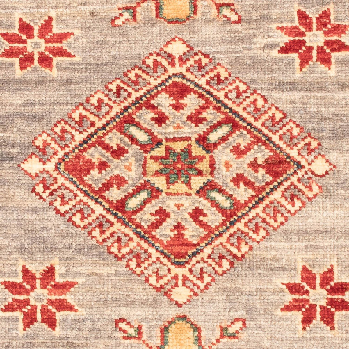 Ziegler Teppich - Kazak - Royal - 92 x 61 cm - hellgrau