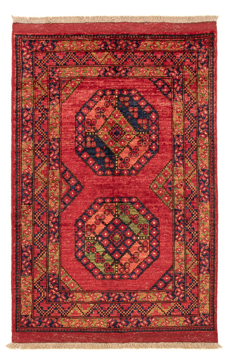 Afghan Teppich - 123 x 82 cm - rot