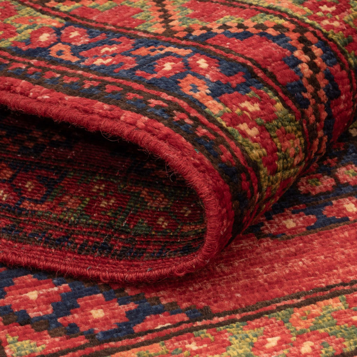 Afghan Teppich - 123 x 82 cm - rot