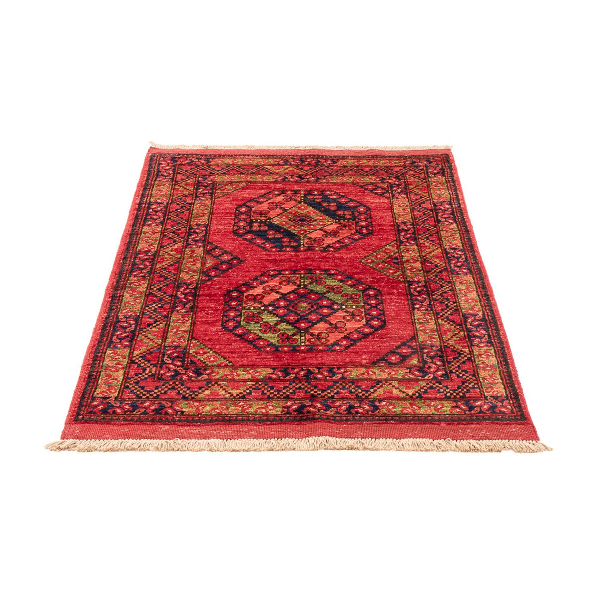 Afghan Teppich - 123 x 82 cm - rot