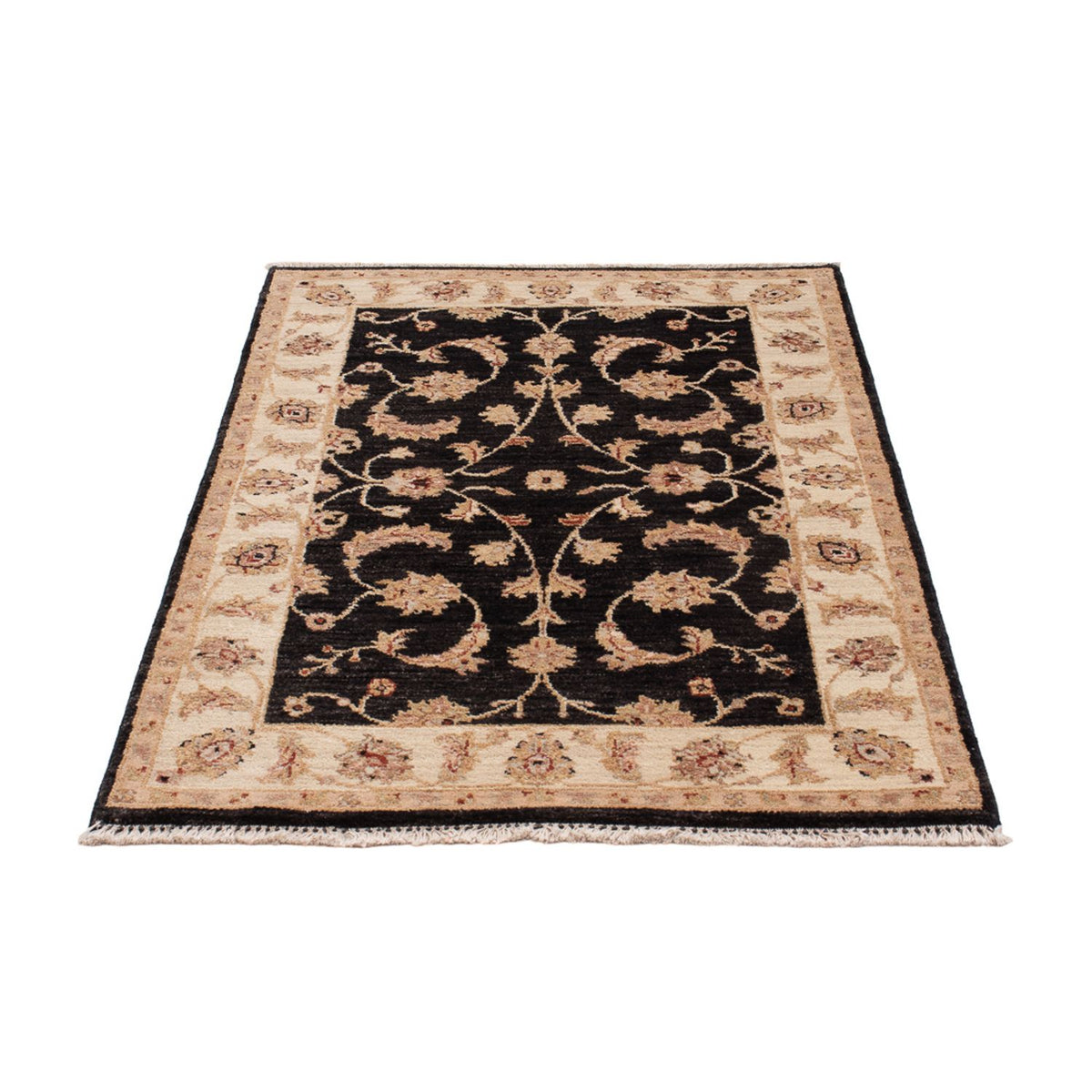 Ziegler Teppich - 120 x 80 cm - schwarz