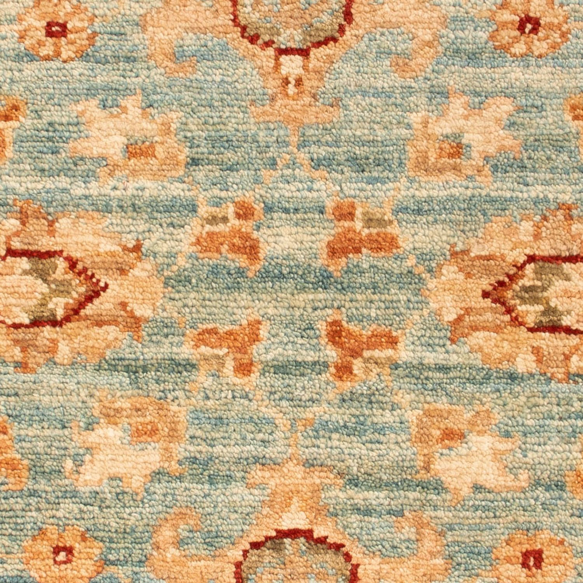 Ziegler Teppich - 80 x 60 cm - hellblau