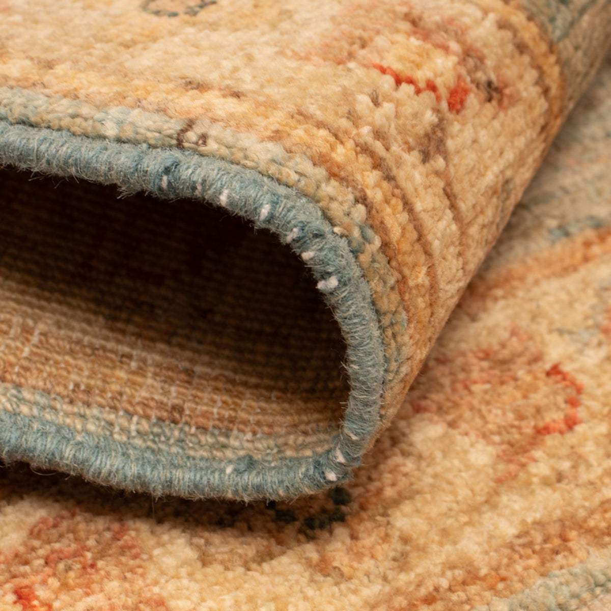 Ziegler Teppich - 67 x 50 cm - türkis