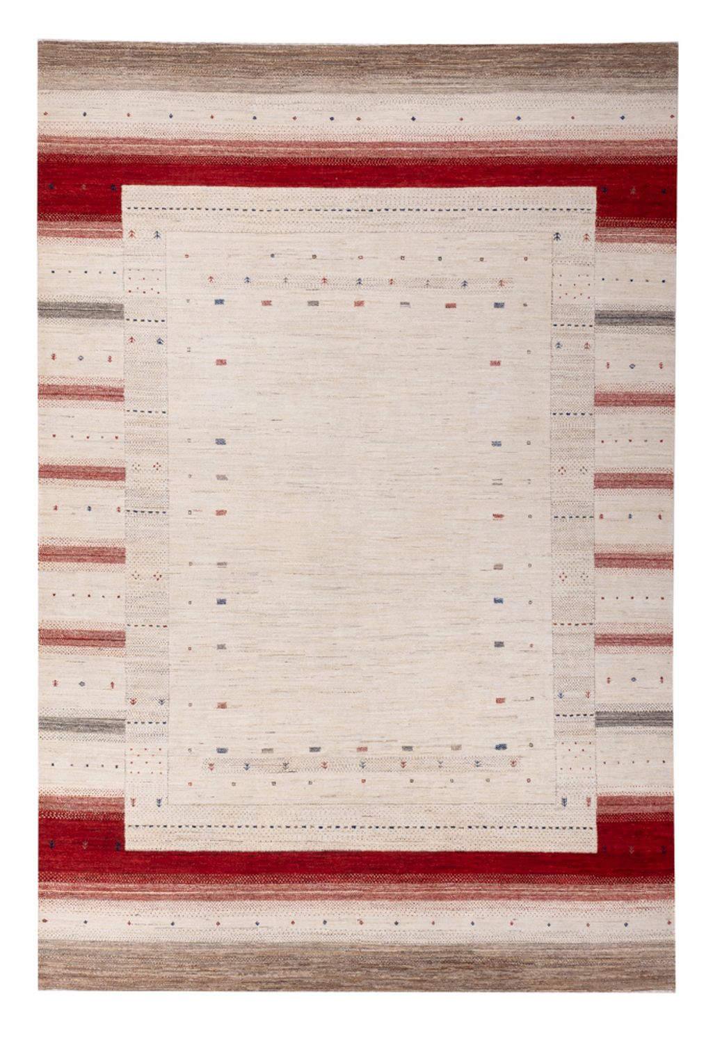 Gabbeh Teppich - Loribaft Indus - 306 x 200 cm - creme