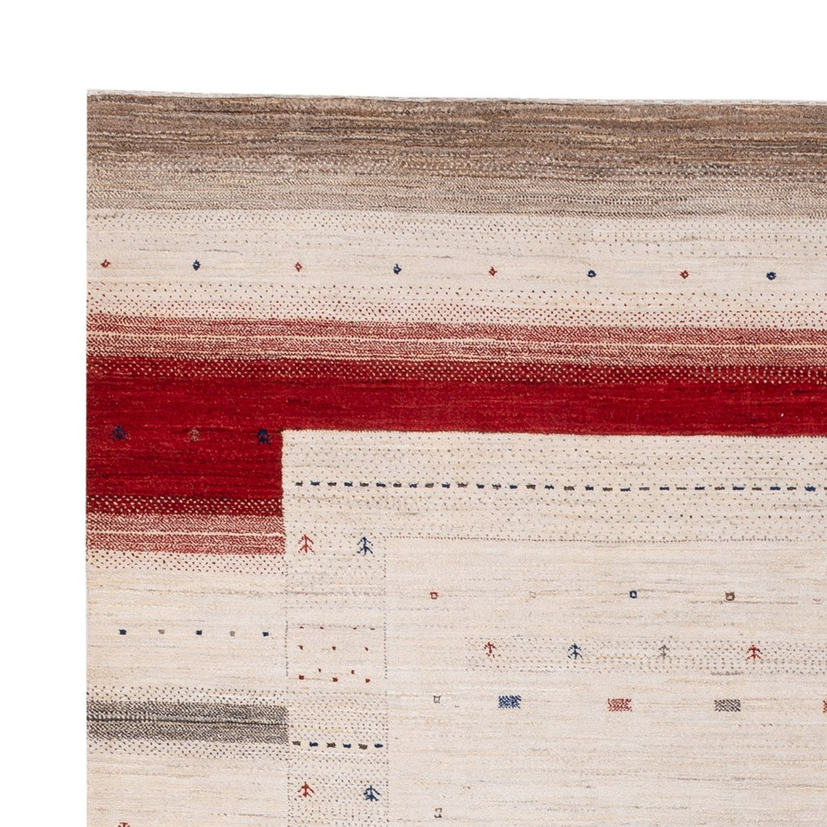 Gabbeh Teppich - Loribaft Indus - 306 x 200 cm - creme