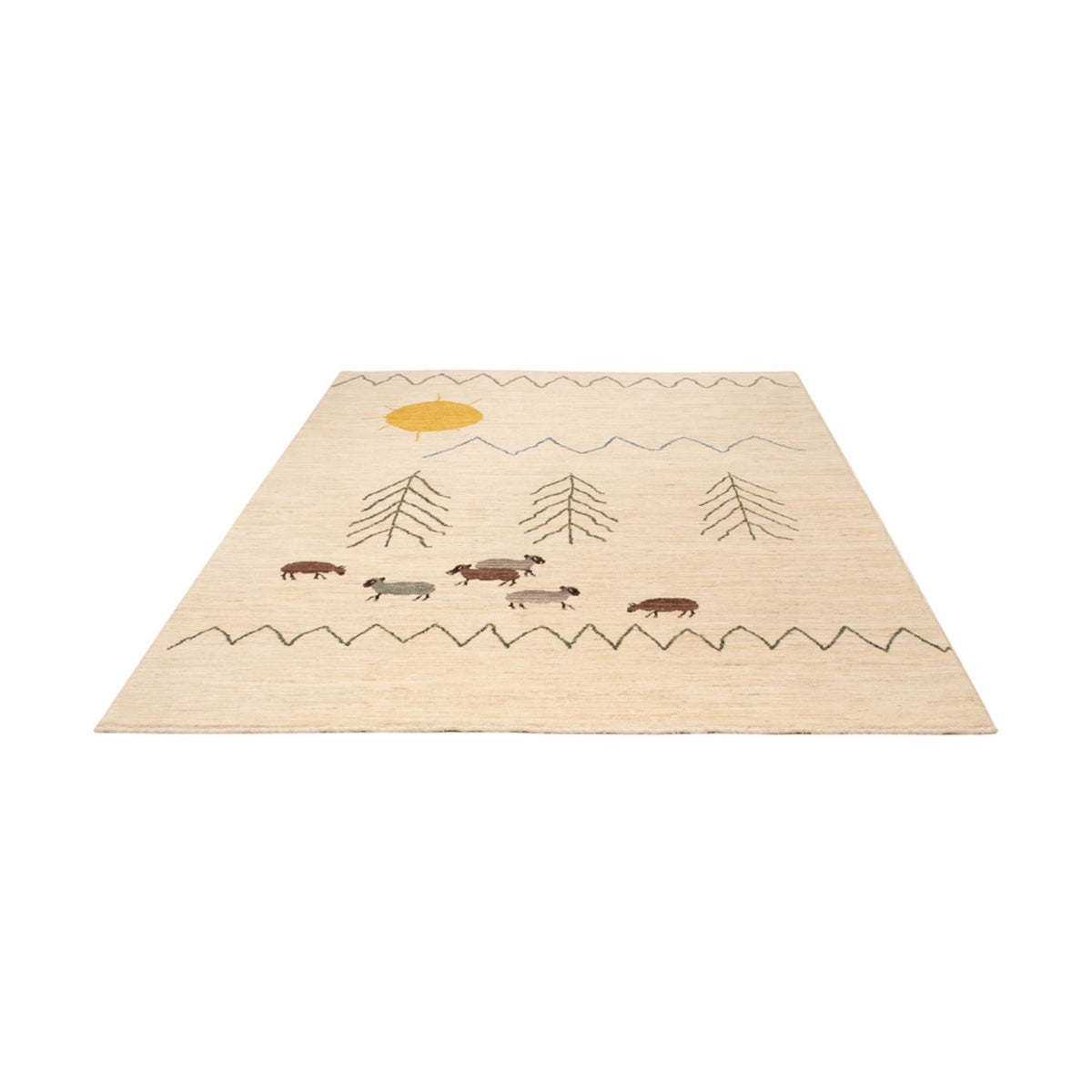 Berber Teppich - 241 x 172 cm - natur