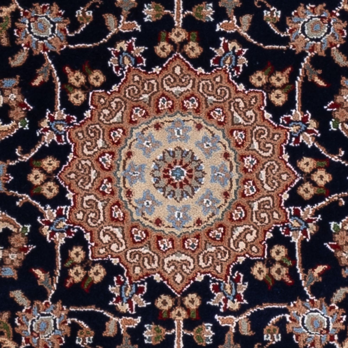 Läufer Orient - Nain - Indus - 253 x 81 cm - dunkelblau