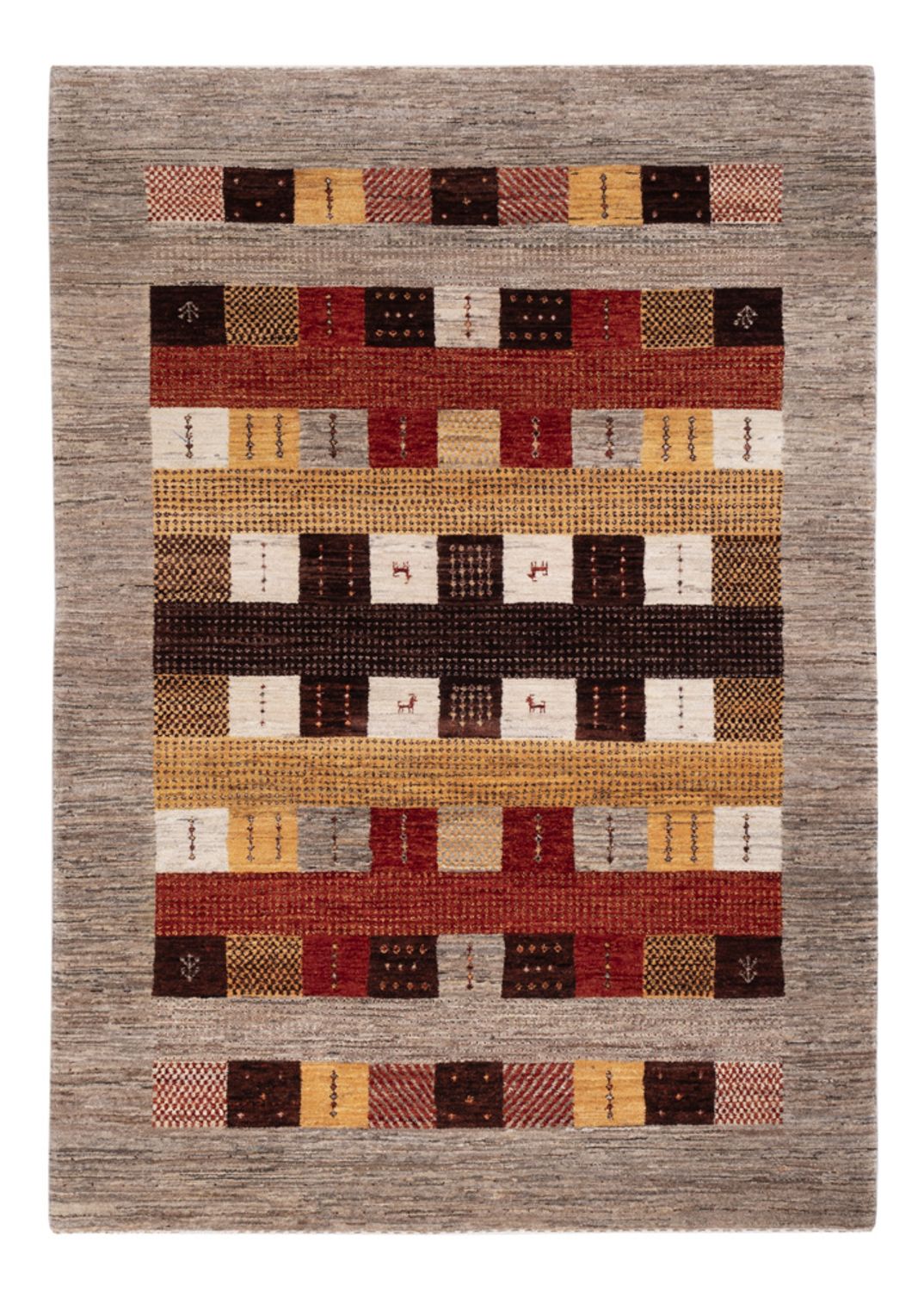 Gabbeh Teppich - Loribaft Indus - 205 x 144 cm - mehrfarbig