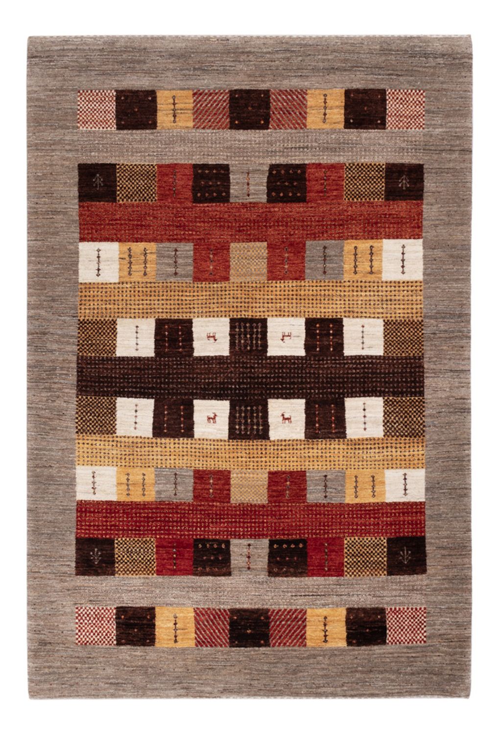 Gabbeh Teppich - Loribaft Indus - 216 x 147 cm - mehrfarbig