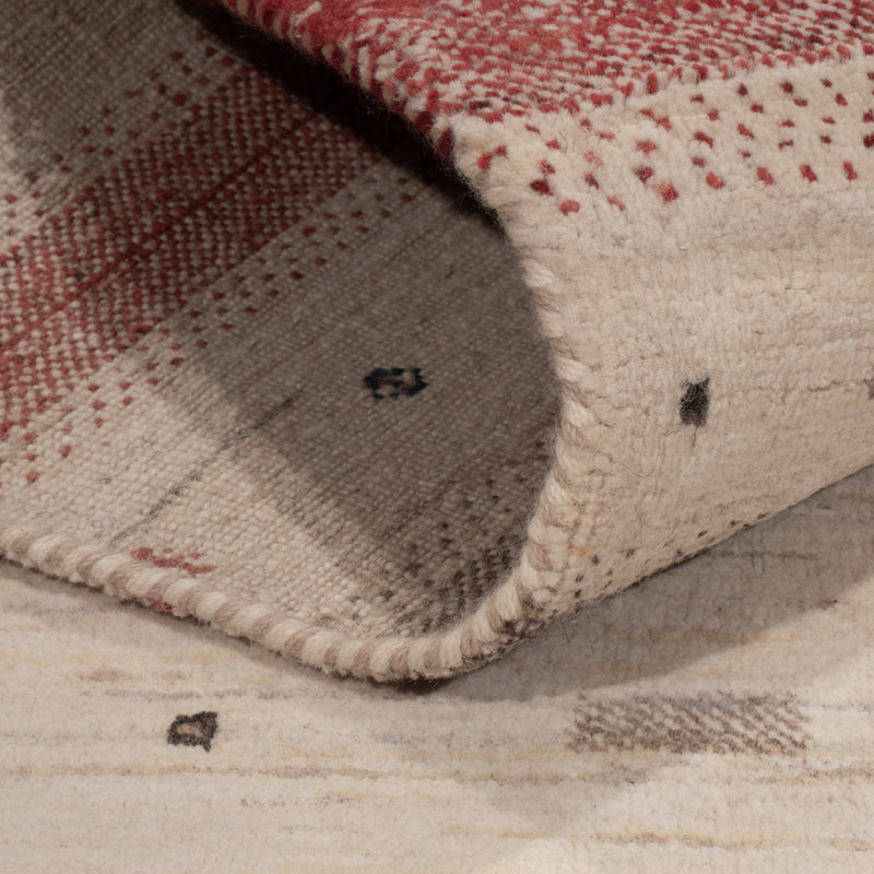 Gabbeh Teppich - Loribaft Indus - 242 x 176 cm - hellbeige