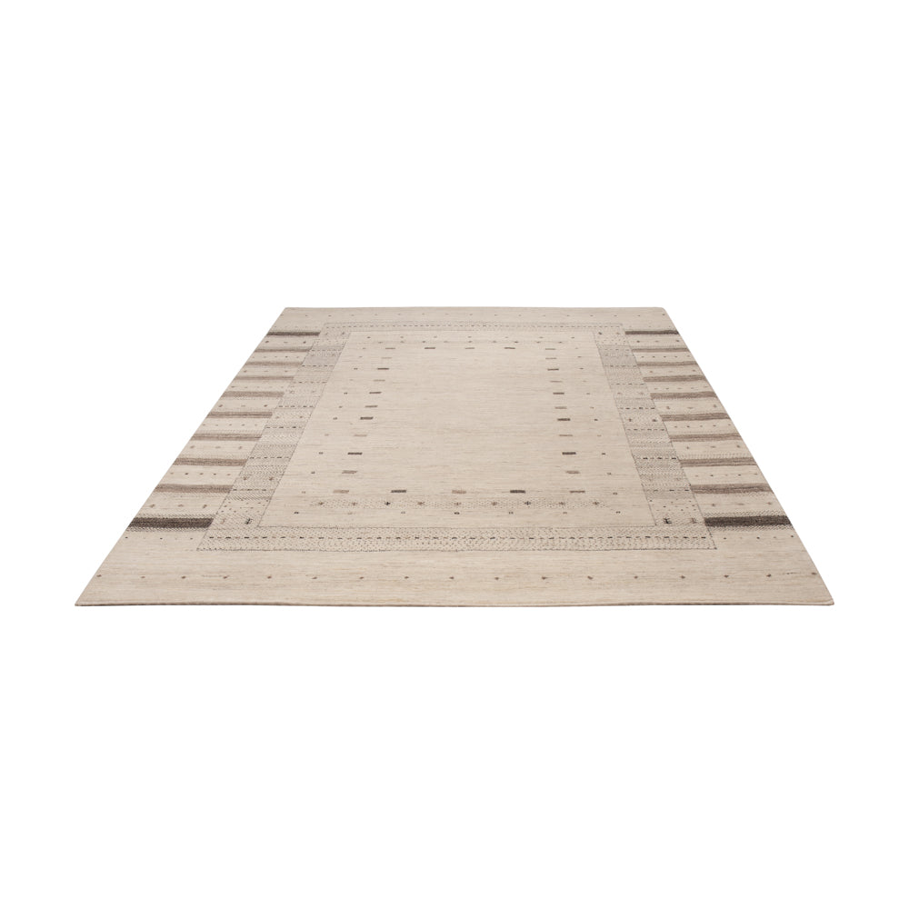 Gabbeh Teppich - Loribaft Indus - 246 x 176 cm - hellbeige