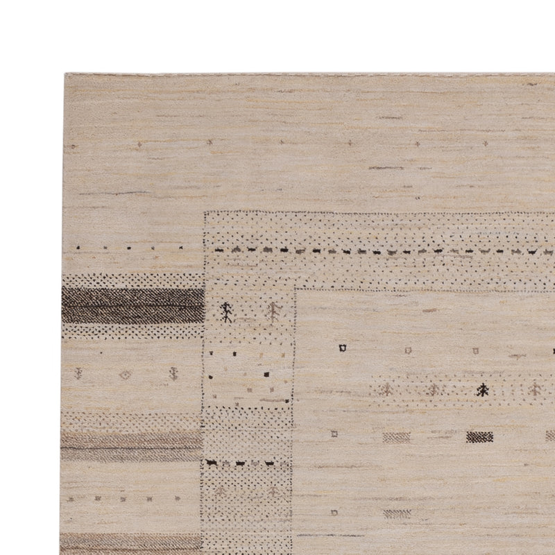 Gabbeh Teppich - Loribaft Indus - 245 x 174 cm - hellbeige