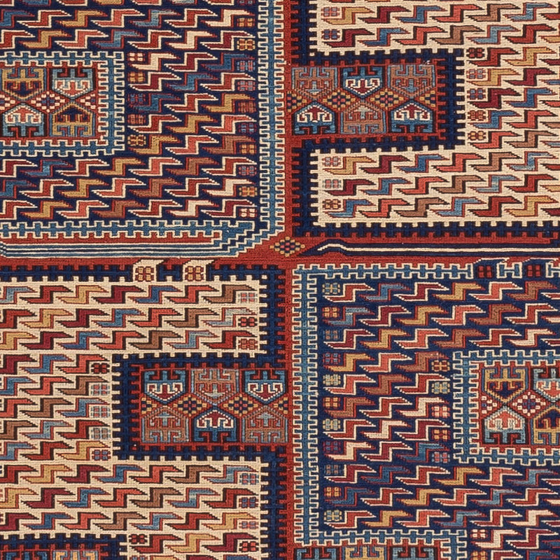 Kelim Teppich - Oriental - Soumak - 212 x 170 cm - mehrfarbig