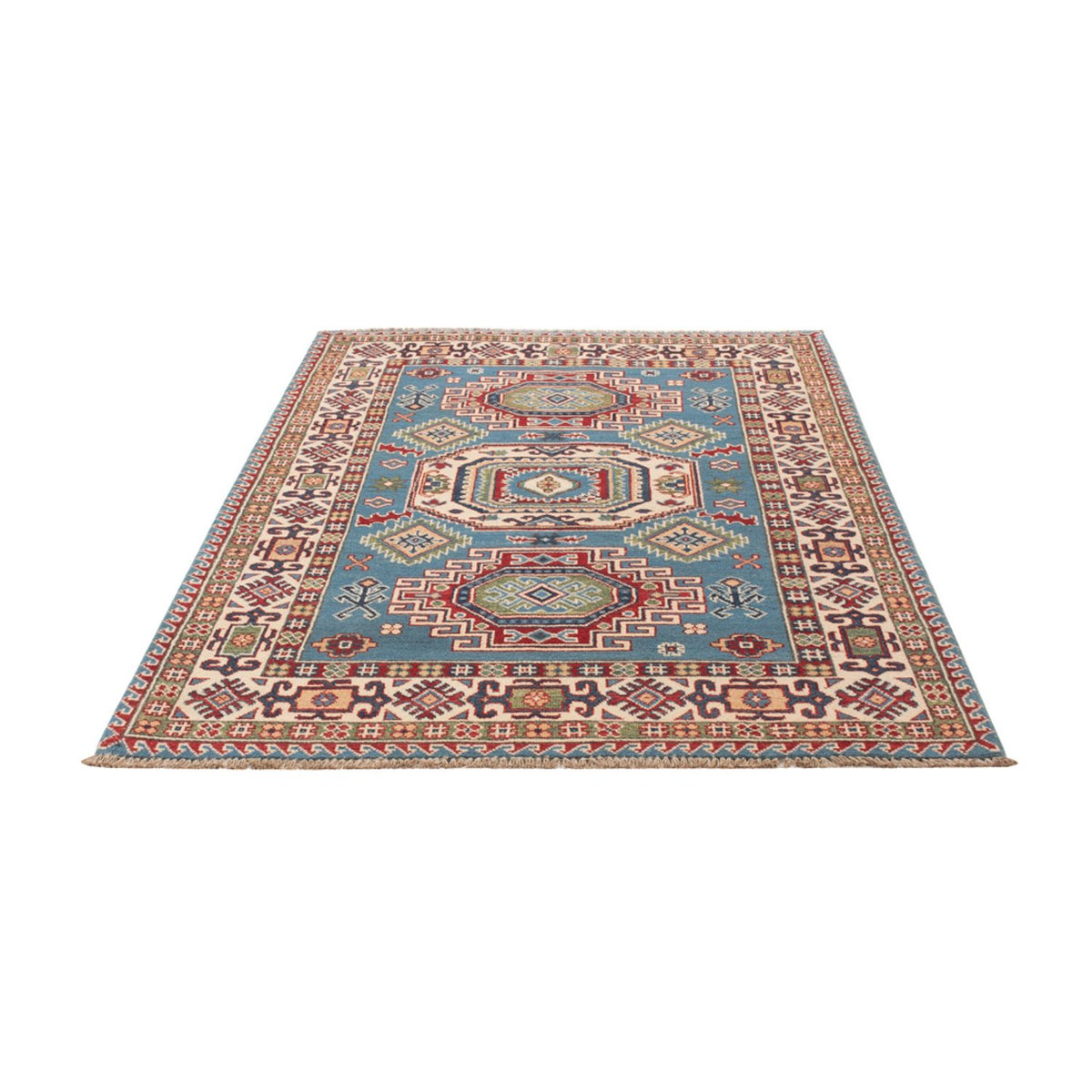 Ziegler Teppich - Kazak - 186 x 120 cm - hellblau