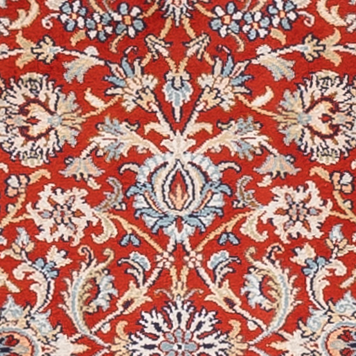 Läufer Seiden - Kaschmir Seide - 241 x 76 cm - rot