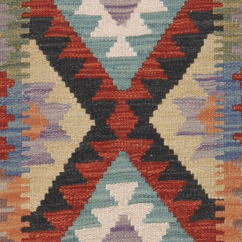 Kelim Teppich - Splash - 122 x 84 cm - mehrfarbig