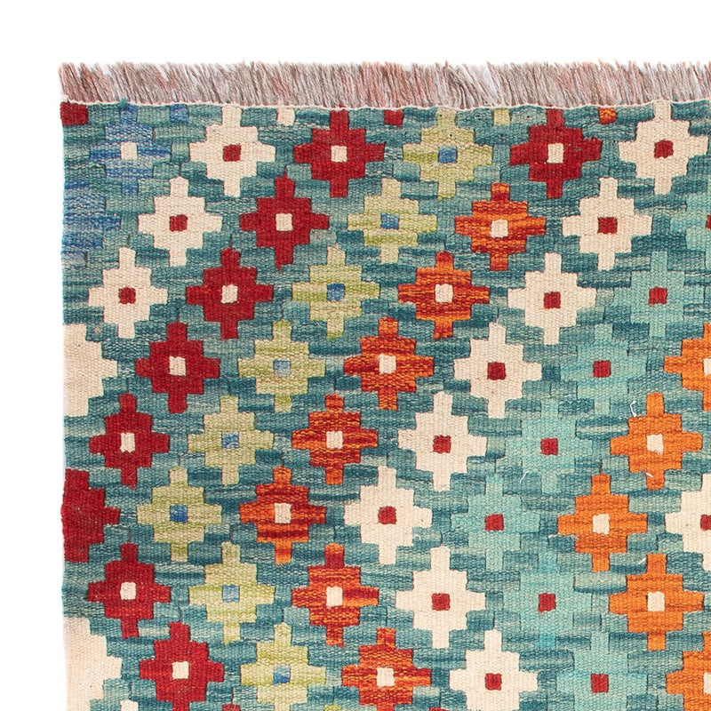 Kelim Teppich - Splash quadratisch  - 88 x 90 cm - mehrfarbig