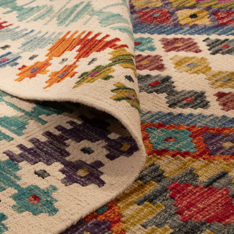 Kelim Teppich - Splash quadratisch  - 207 x 203 cm - mehrfarbig