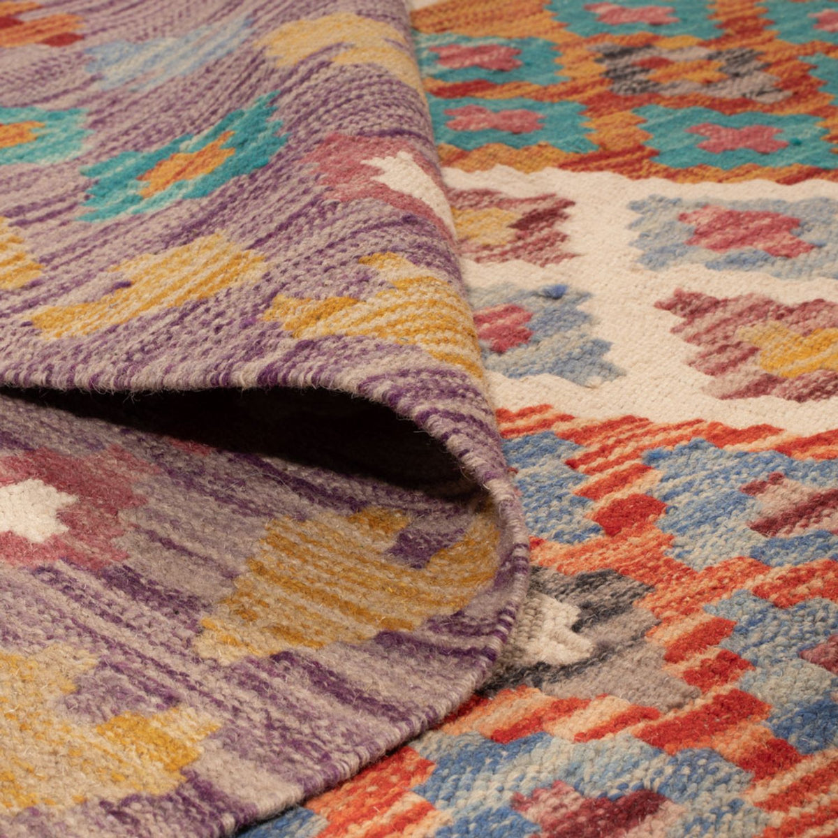 Kelim Teppich - Splash - 255 x 205 cm - mehrfarbig