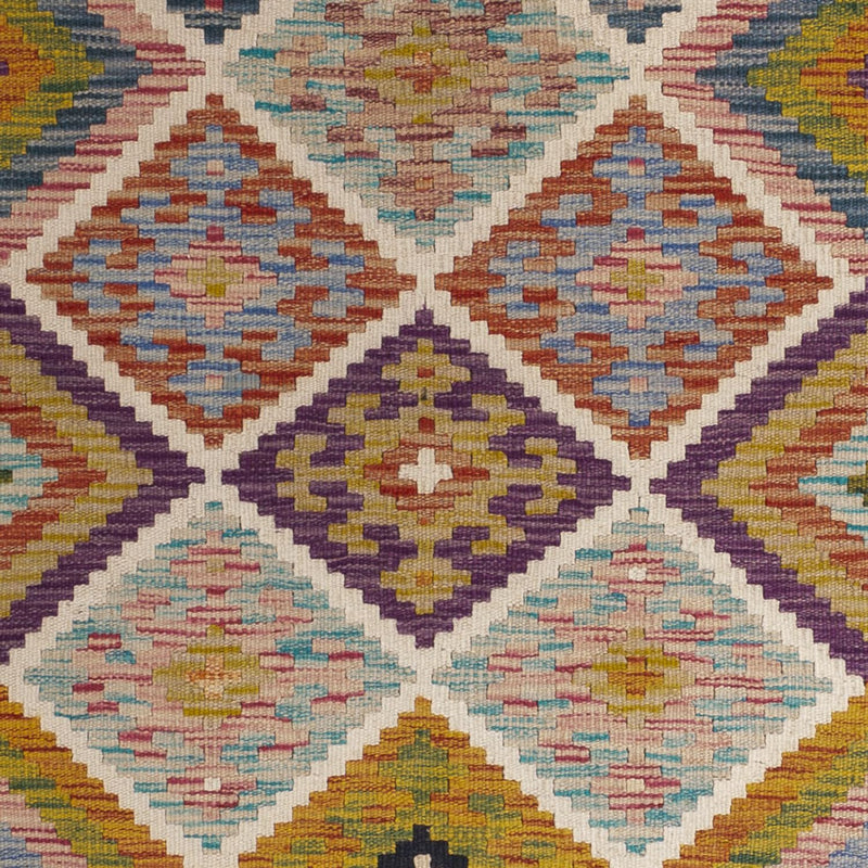 Läufer Kelim - Splash - 195 x 95 cm - mehrfarbig