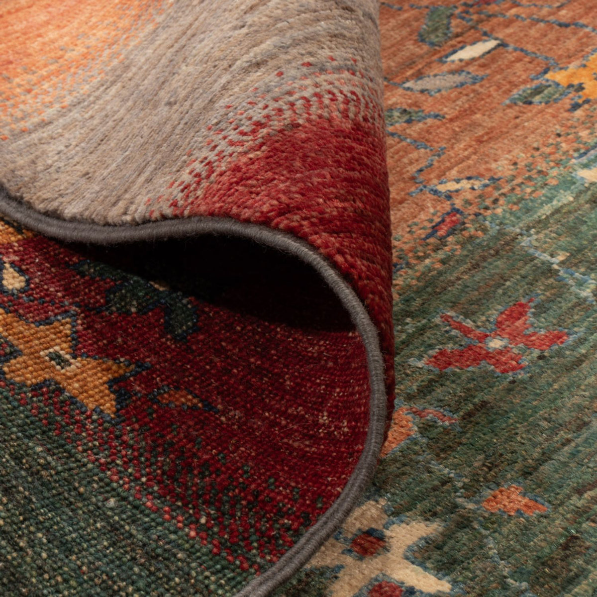 Gabbeh Teppich - Loribaft Perser - 193 x 158 cm - mehrfarbig