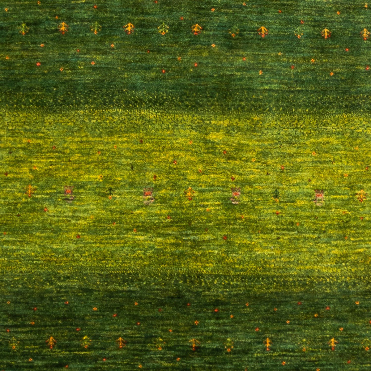 Gabbeh Teppich - Loribaft Perser - 238 x 172 cm - grün