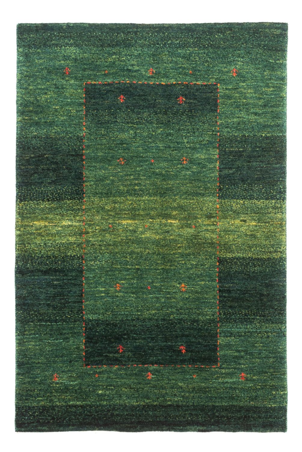 Gabbeh Teppich - Loribaft Perser - 120 x 79 cm - grün