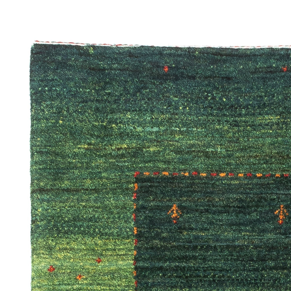 Gabbeh Teppich - Loribaft Perser - 128 x 80 cm - grün