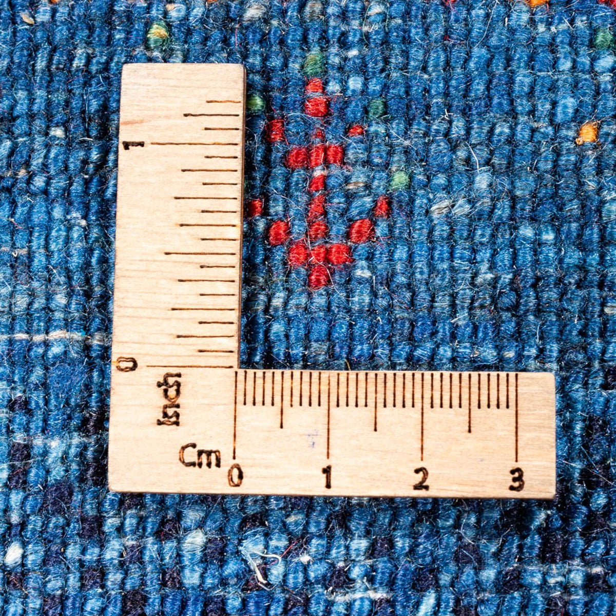 Gabbeh Teppich - Loribaft Perser - 129 x 84 cm - blau