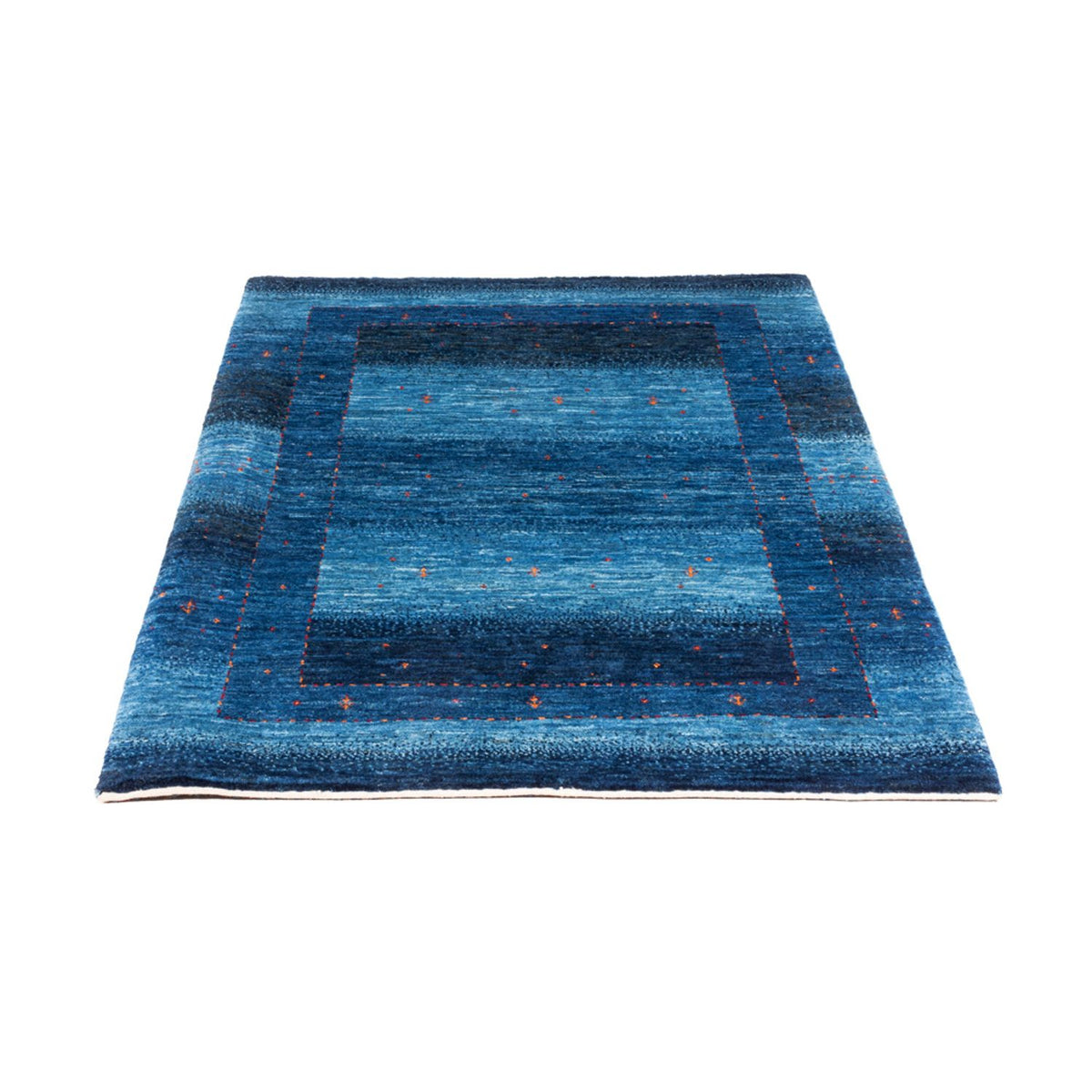 Gabbeh Teppich - Loribaft Perser - 135 x 93 cm - blau