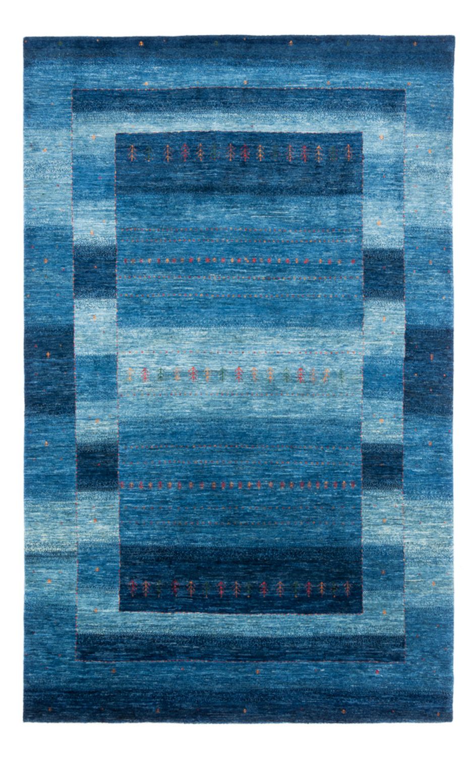 Gabbeh Teppich - Loribaft Perser - 302 x 195 cm - blau