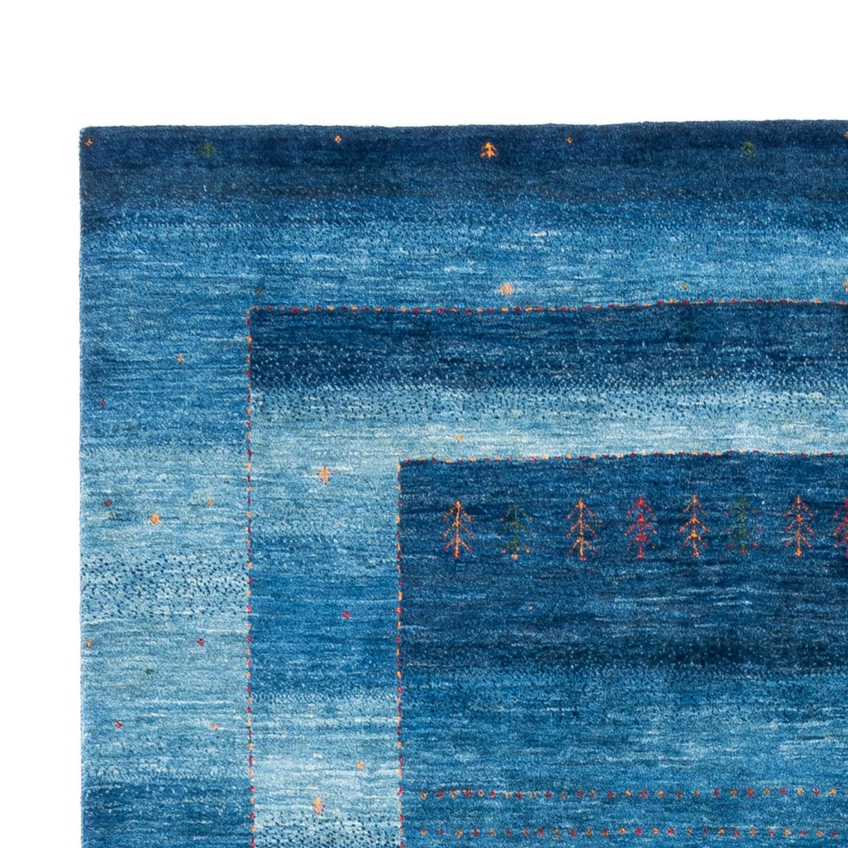 Gabbeh Teppich - Loribaft Perser - 302 x 195 cm - blau
