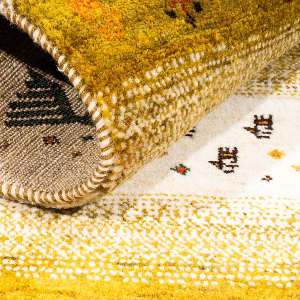 Gabbeh Teppich - Loribaft Perser - 128 x 82 cm - mehrfarbig