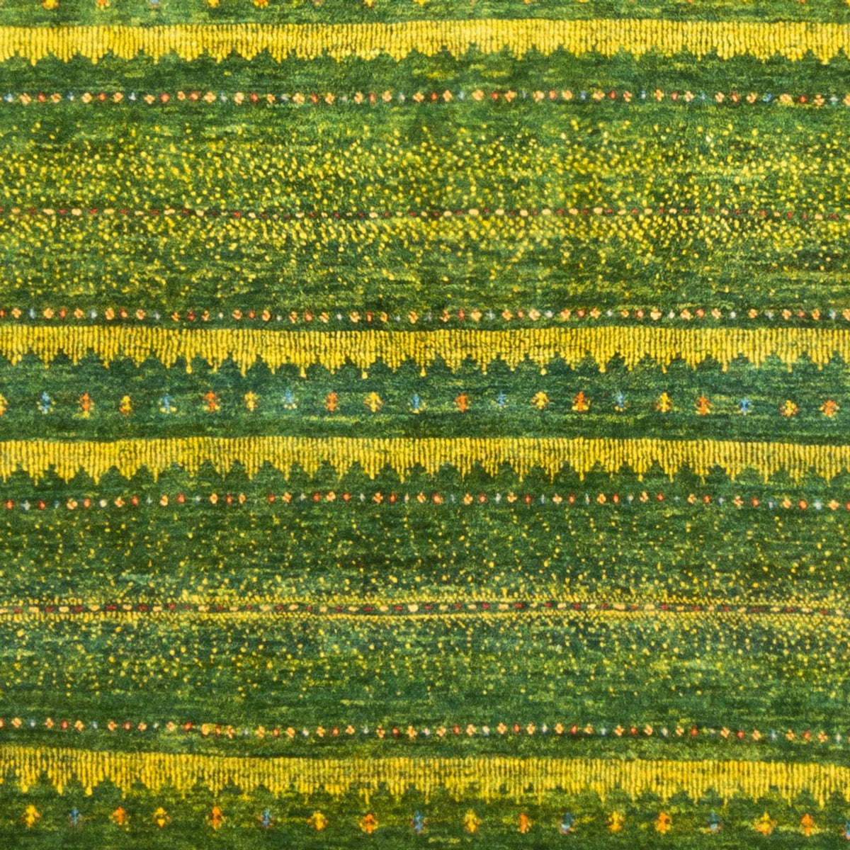 Gabbeh Teppich - Loribaft Perser - 238 x 180 cm - grün