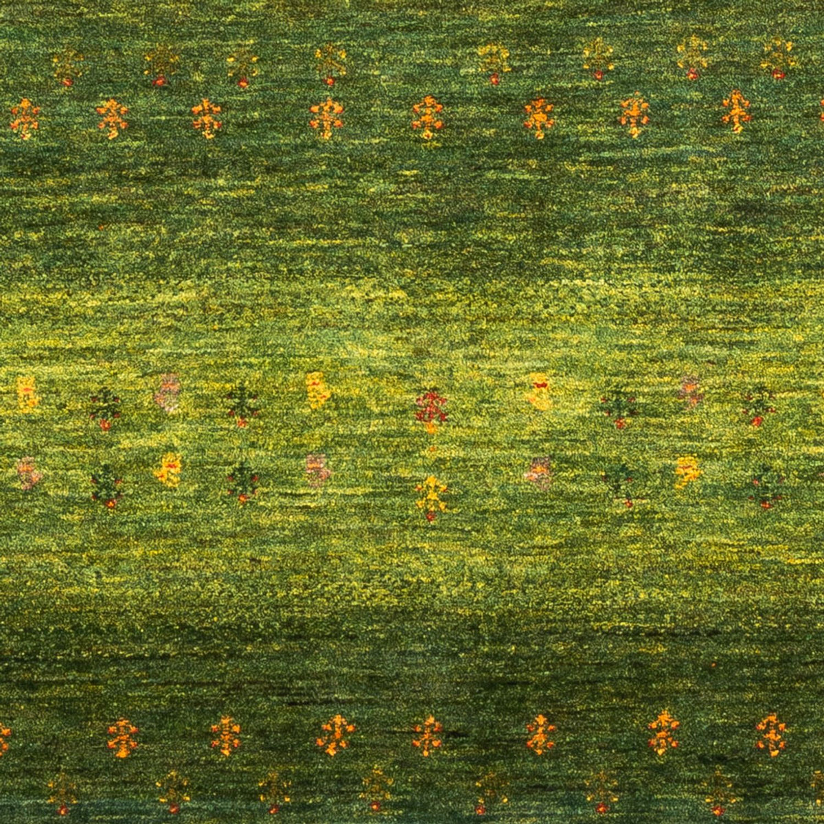 Gabbeh Teppich - Loribaft Perser - 175 x 123 cm - grün
