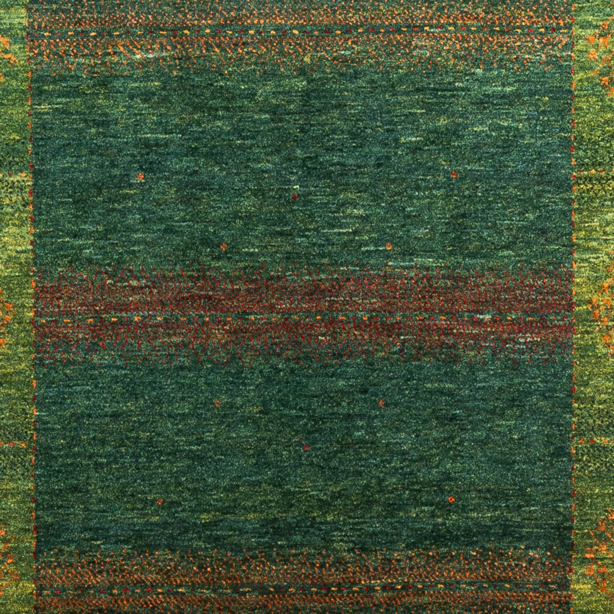 Gabbeh Teppich - Loribaft Perser - 190 x 132 cm - grün