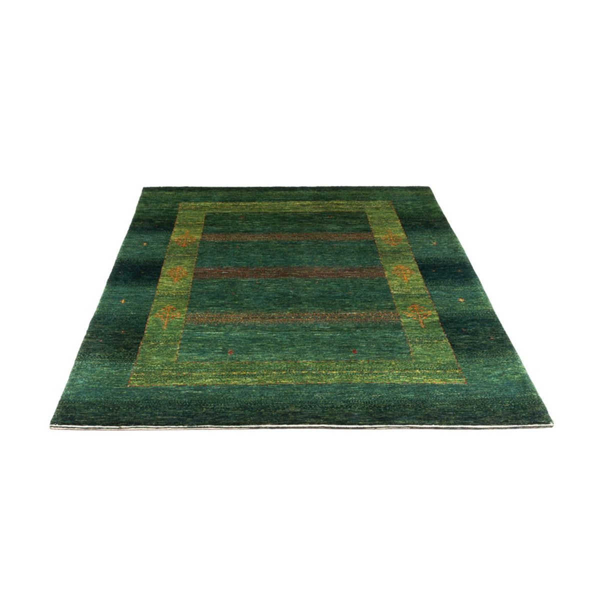Gabbeh Teppich - Loribaft Perser - 190 x 132 cm - grün