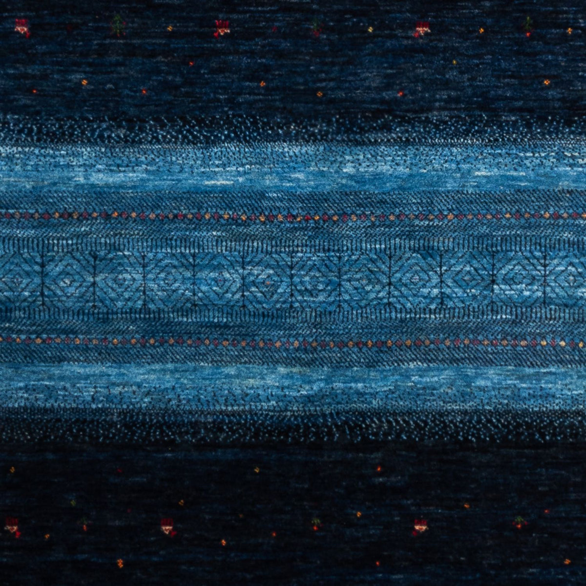 Gabbeh Teppich - Loribaft Perser - 256 x 180 cm - blau