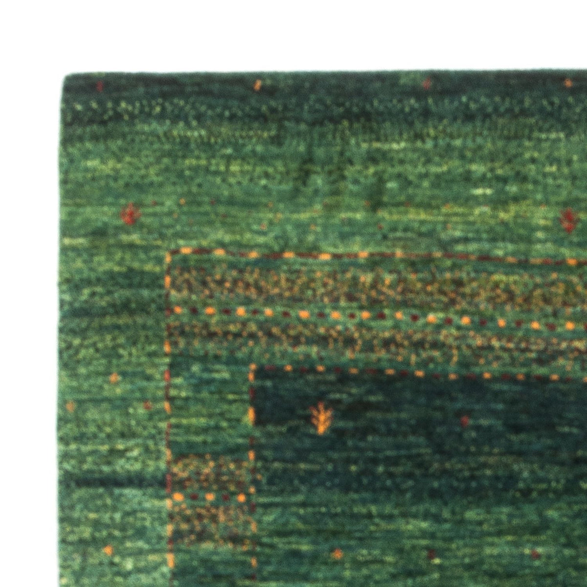 Gabbeh Teppich - Loribaft Perser - 145 x 100 cm - grün