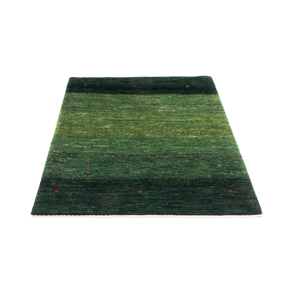 Gabbeh Teppich - Loribaft Perser - 132 x 90 cm - grün