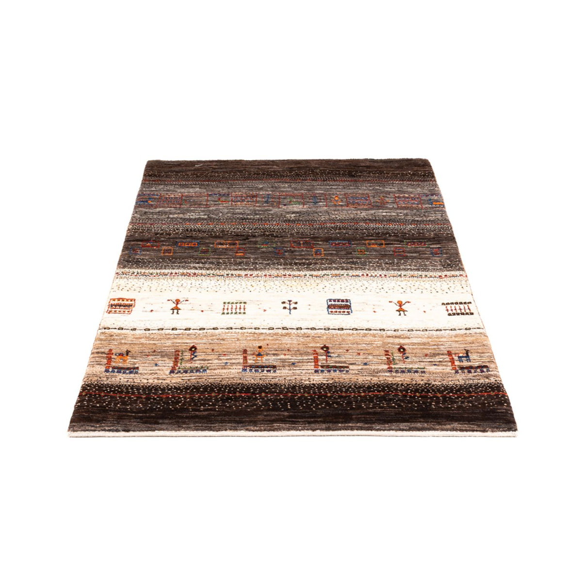 Gabbeh Teppich - Loribaft Perser - Royal - 137 x 85 cm - braun