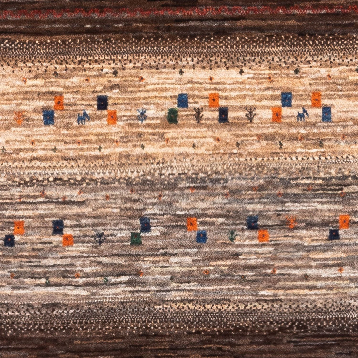 Gabbeh Teppich - Loribaft Perser - Royal - 134 x 84 cm - grau