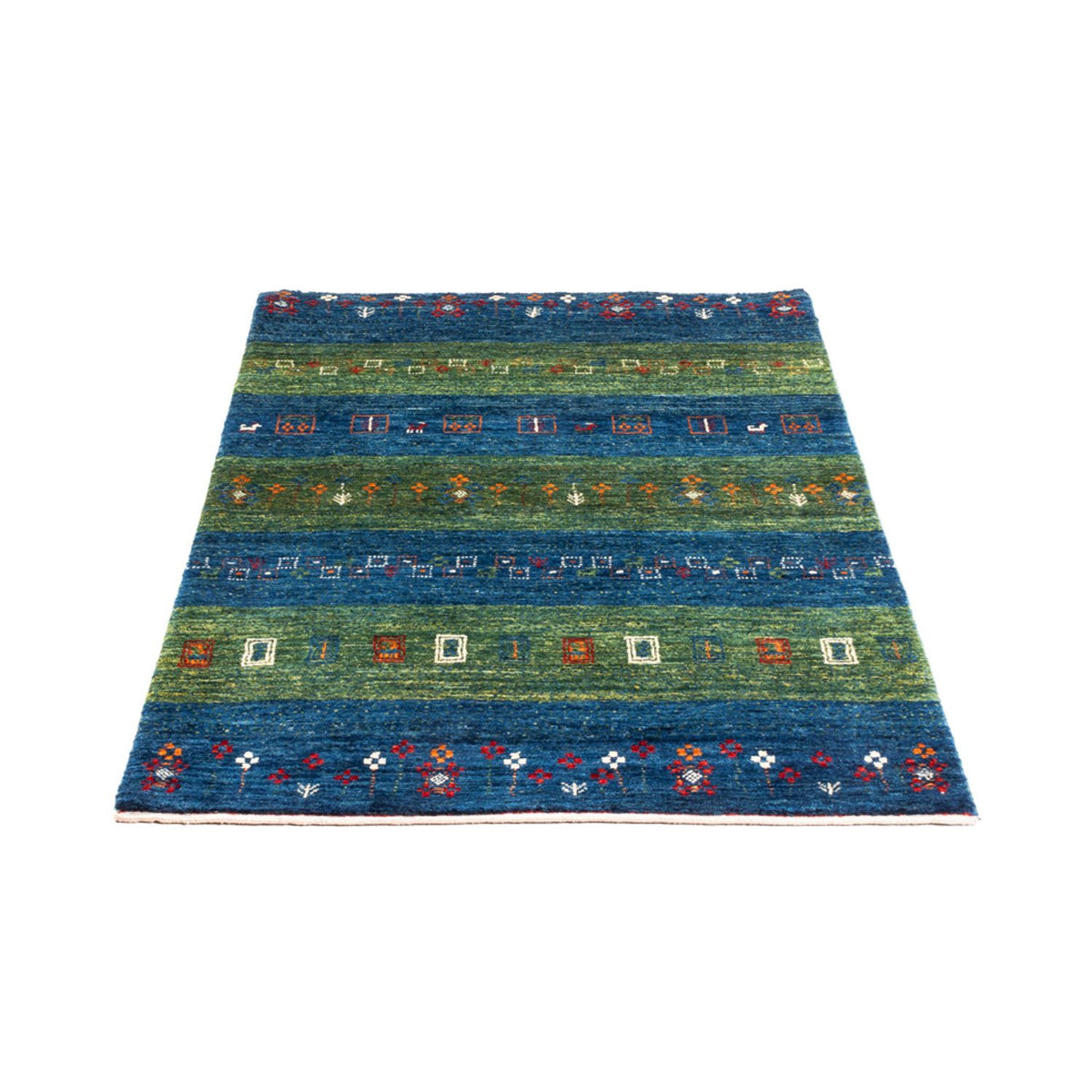Gabbeh Teppich - Loribaft Perser - Royal - 130 x 85 cm - blau
