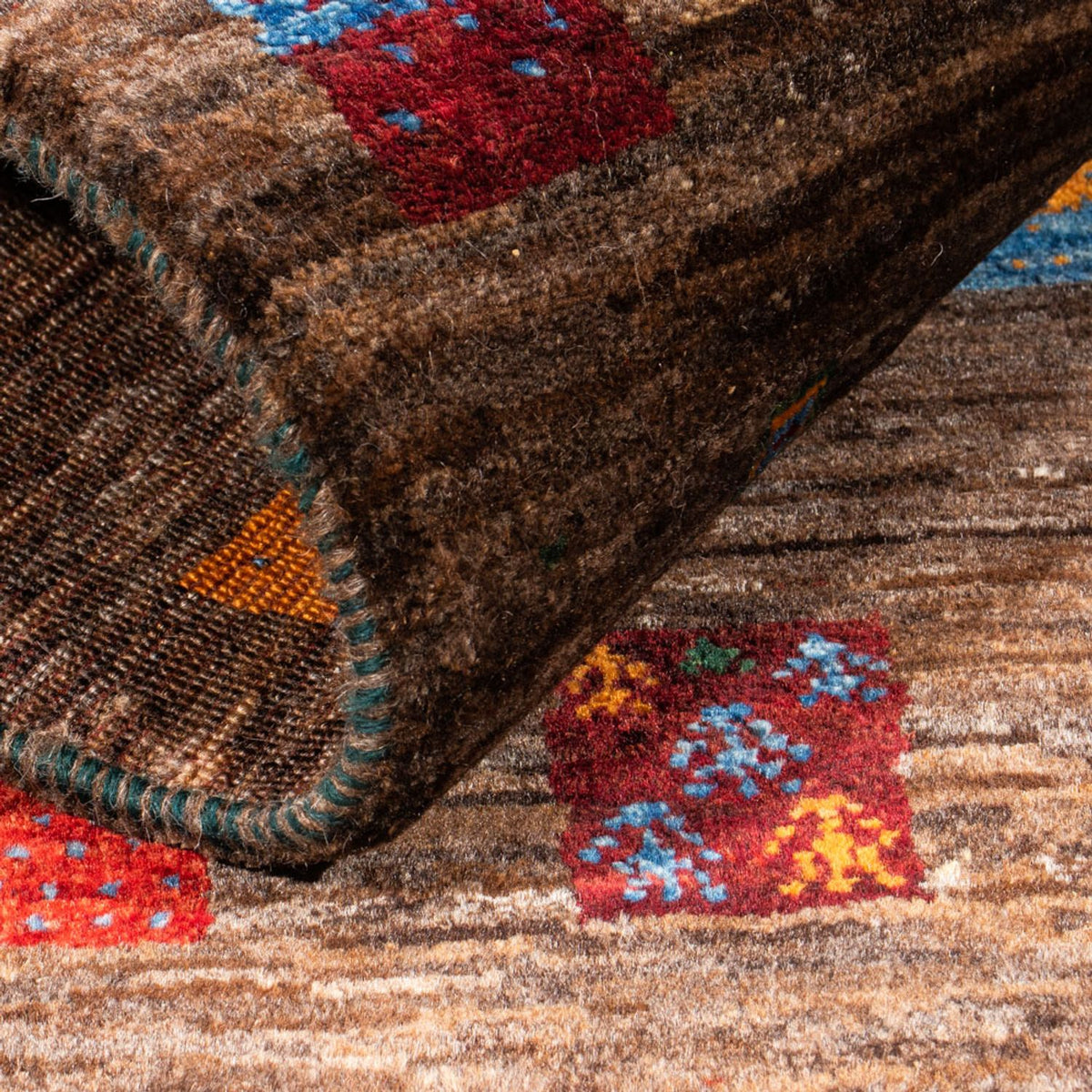 Gabbeh Teppich - Loribaft Perser - Royal - 119 x 82 cm - grau