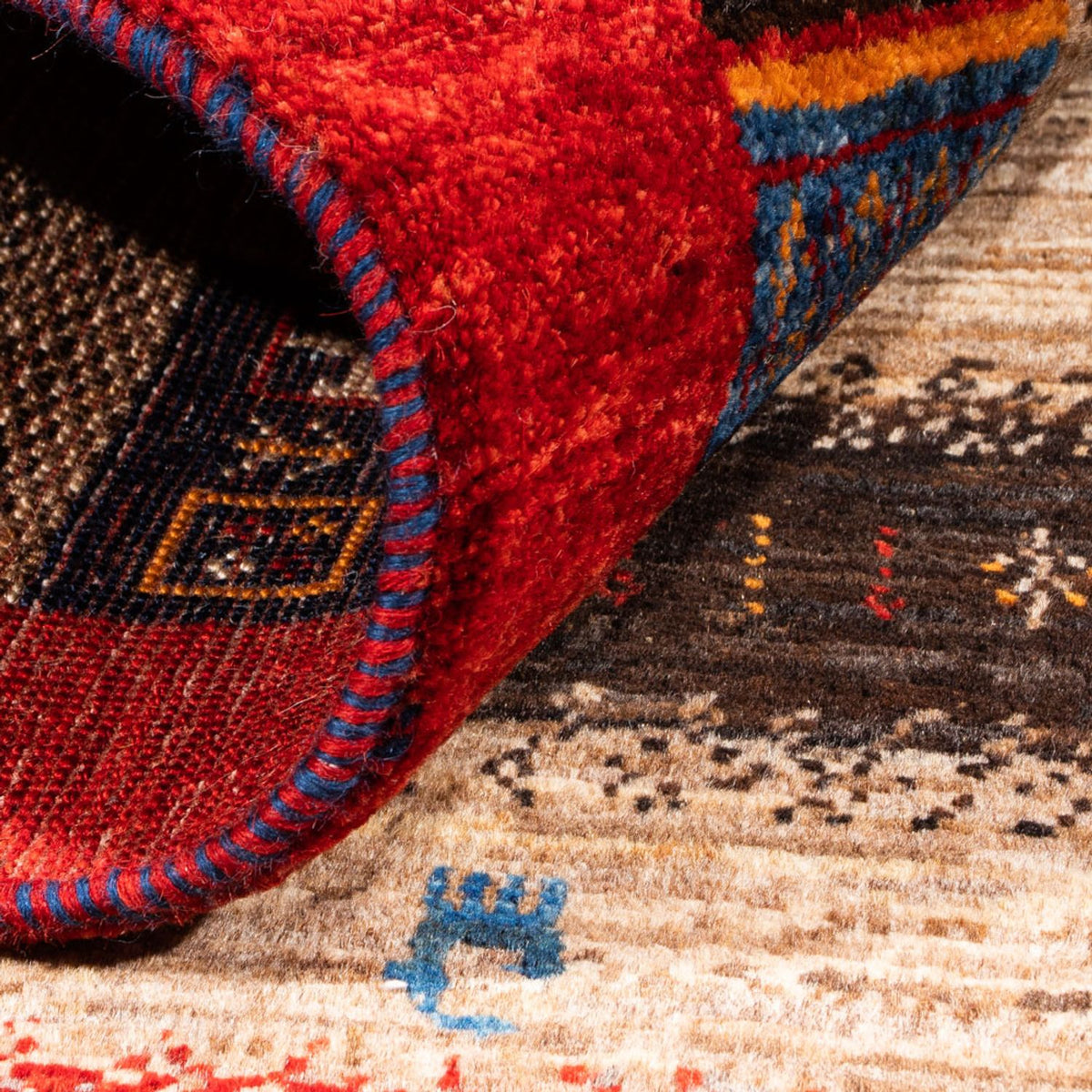 Gabbeh Teppich - Loribaft Perser - Royal - 130 x 87 cm - grau