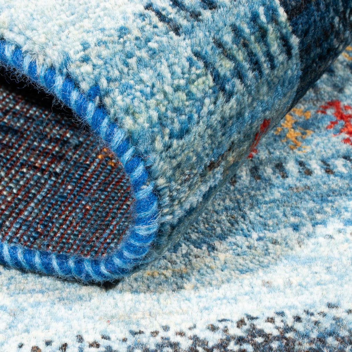 Gabbeh Teppich - Loribaft Perser - Royal - 128 x 78 cm - blau